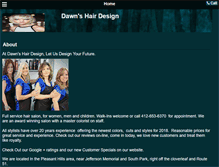Tablet Screenshot of dawnshairdesign.biz